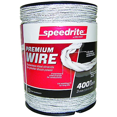 Speedrite 660 ft. x 125 lb. Polywire Electric Fencing, White