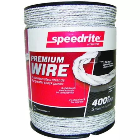 Speedrite 660 ft x 125 lb White Polywire Electric Fence Electric Fence Wire & Tape