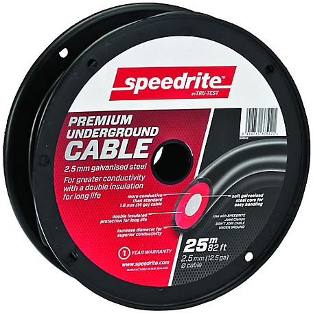Speedrite 82 ft. x 1,260 lb. Premium Underground Cable, 12.5 Gauge, Black
