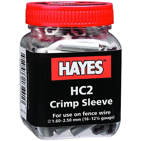 Hayes 16 to 12-1/2 Gauge HC2 Wire Crimps, Long, 100V