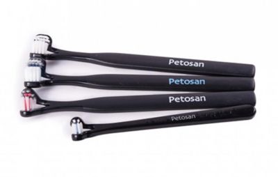 Petosan Double-Headed Toothbrush for Pets, Vet, Medium