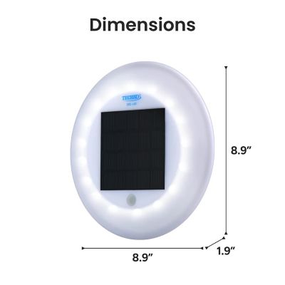 Image showing 7 th Techko 2 pk. Outdoor Solar Pool Lights Floating Multi-color LED Waterproof IP68