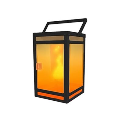 Techko Outdoor Solar Portable Lantern with Flame Effect LED Contemporary Design Weather Resistant