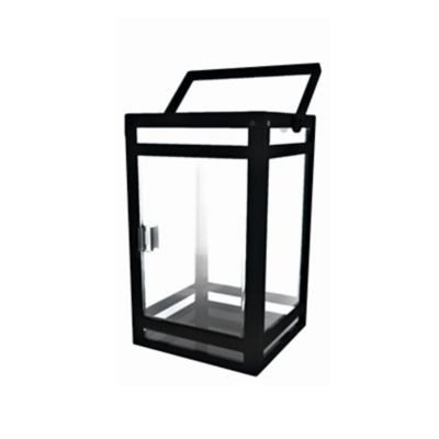 Image showing  Outdoor Solar Portable Lantern Yellow/White LED Light Contemporary Design Weather Resistant Clear Panel
