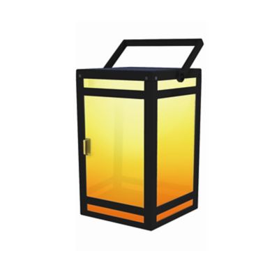Techko Outdoor Solar Portable Lantern Yellow/White LED Lights Contemporary Design Weather Resistant Clear Panel Cool lanterns