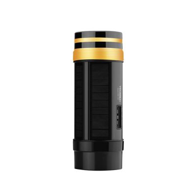 Techko Outdoor Solar Wall Light Sconce Cylinder Yellow/White LED Single-Directional Wall Mount Kit incl.
