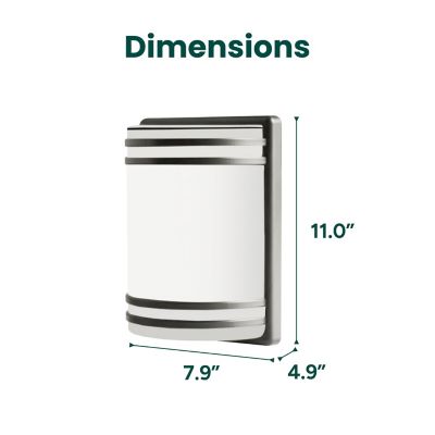 Image showing 5 th Techko Outdoor Solar Wall Light Sconce Modern Design Yellow/White LED incl. Wall Mount Kit