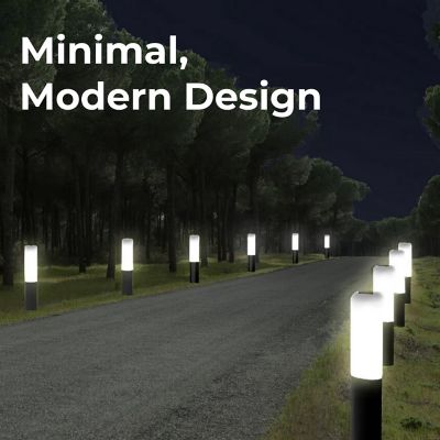 Image showing  Outdoor Solar Garden Path Lights Yellow/White LED Contemporary Design Weather Resistant