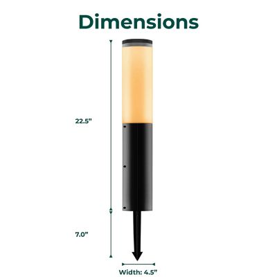 Image showing 6 th Techko Outdoor Solar Garden Path Lights Yellow/White LED Contemporary Design Weather Resistant