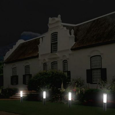 Image showing 8 th Techko Outdoor Solar Garden Path Lights Yellow/White LED Contemporary Design Weather Resistant