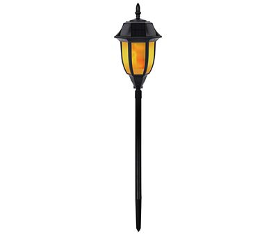 Techko Outdoor Solar Path Light Classic Vintage Design with Flame Effect LED Weather Resistant