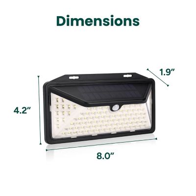 Image showing 6 th Techko 4 in. Solar-Powered Outdoor LED Security Motion Sensing Wall Light Sconces, 2 pk.