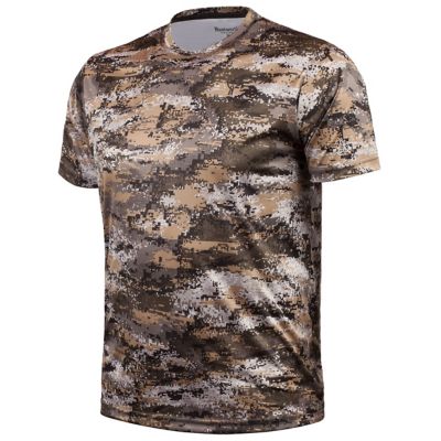 Huntworth Men's Fallon Short-Sleeve Disruption Camo Lightweight Performance Hunting Shirt