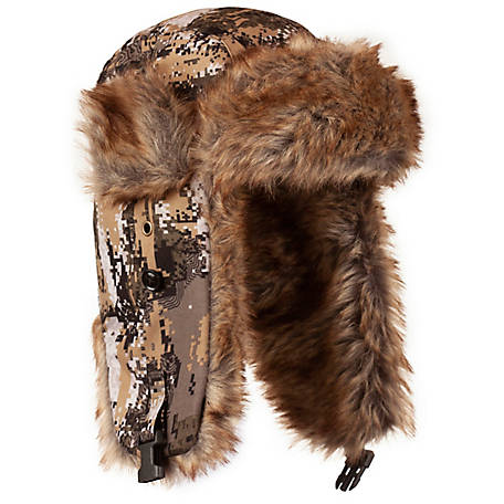 Mens Womens Winter Warm Aviator Camo Ear Warmer Winter Faux Fur Trapper Hat 