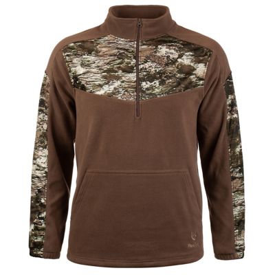 Image showing  Men's Anti-Pill Fleece 1/4-Zip Pullover, Ash Brown/Tarnen