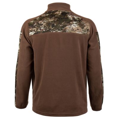 Image showing  Men's Anti-Pill Fleece 1/4-Zip Pullover, Ash Brown/Tarnen