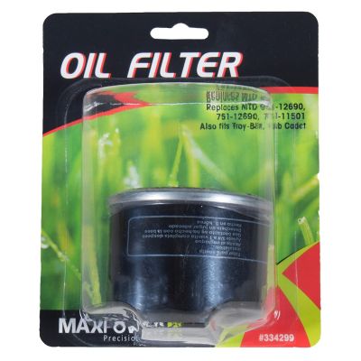 Image showing  Oil Filter for MTD, Cub Cadet, and Troy-Bilt, Replaces OEM Numbers 951-12690, 751-12690, 751-11501, 334299