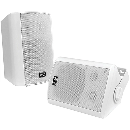 Pyle Indoor/Outdoor Wall-Mount Bluetooth Speaker System, White