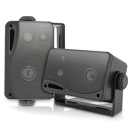 Pyle Hydra Series 200W 3-Way Weatherproof Mini-Box Speaker System, Black