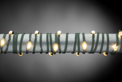 Gerson International 50 ft. 151-Light Indoor/Outdoor Warm White Micro LED Green String Lights