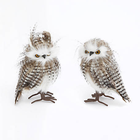 Brown Owl FigurineKids Room Home DecorOffice Library DecorFaux Animals 