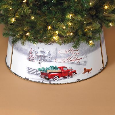 Gerson International 27.75 in. Metal Home for the Holidays Design Tree Collar