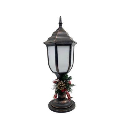 Gerson International Plastic Lantern with Fireglow LED, 7.28 in. x 6.3 in. x 18.7 in.