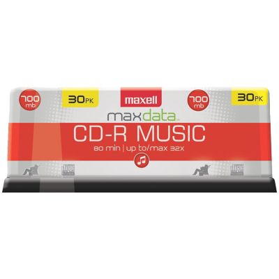 Maxell 80-Minute Music CD-Rs Spindle, 30-Pack