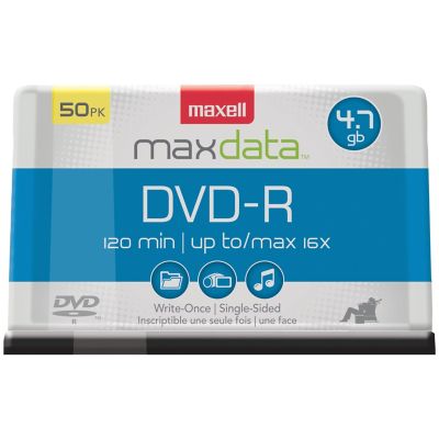 Maxell 4.7GB 120-Minute DVD-Rs, 50 ct. Spindle