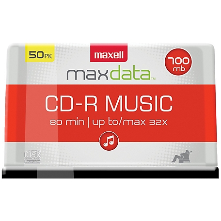 Maxell 80-Minute Music CD-Rs Spindle, 50-Pack