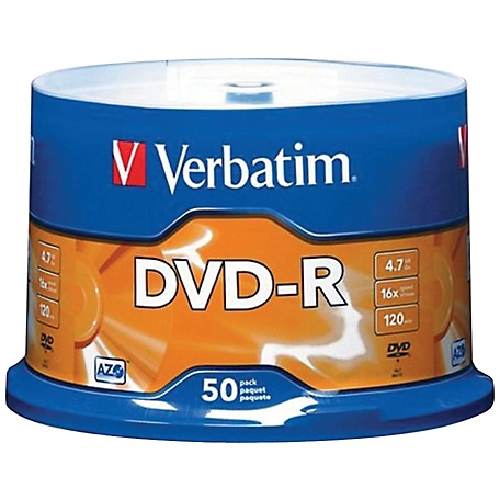 Verbatim 4.7GB DVD-Rs, 50 ct. Spindle