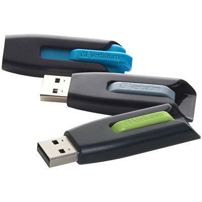 Verbatim Store 'n Go V3 USB 3.0 Flash Drives, 3-Pack