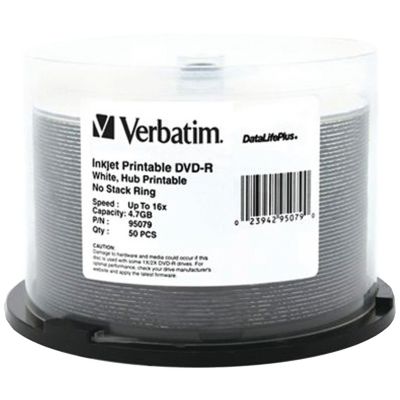 Verbatim 4.7GB DataLifePlus DVD-Rs, 50 ct. Spindle