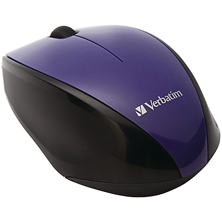 Verbatim Wireless Multi-Trac Blue LED Optical Mouse, Purple