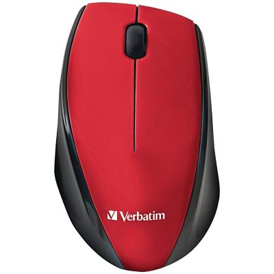 Verbatim Wireless Multi-Trac Blue LED Optical Mouse, Red