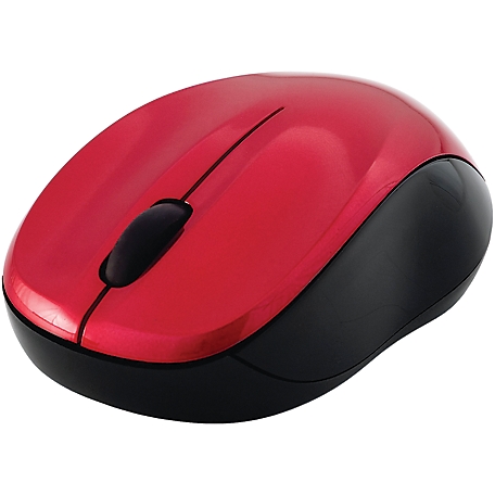 Verbatim Silent Wireless Blue-LED Mouse, Red