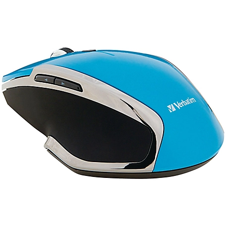 Verbatim Wireless Notebook 6-Button Deluxe Blue LED Mouse, Blue