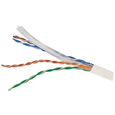 Verbatim 1,000 ft. CAT-6 UTP Solid Riser CMR Cable, White