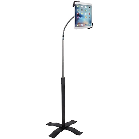 CTA Digital Height-Adjustable Gooseneck Floor Stand for Tablets