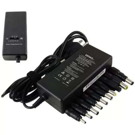 Denaq Power Adapter with 10 Interchangeable Tips Black Electrical Outlets & Adapters