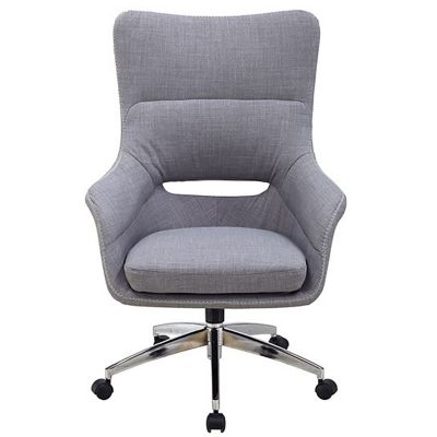Hanover Carlton Wingback Office Chair with Adjustable Gas Lift Seating and Caster Wheels, Gray
