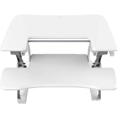 Hanover Tabletop Adjustable Height Sit-Stand Lift Desk, 27 in. W, White