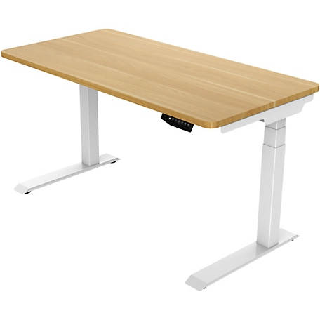 Hanover Electric Sit-Stand Desk with Adjustable and Programmable Heights, 55 in., Natural