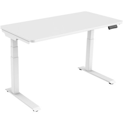 Hanover 55 in. Electric Sit-Stand Desk with Adjustable and Programmable Heights, White