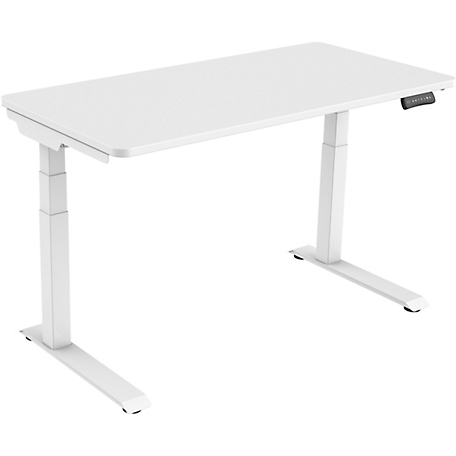 Hanover Electric Sit-Stand Desk with Adjustable and Programmable Heights, 55 in., White