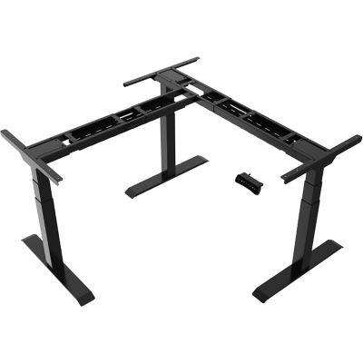 Image showing  73 in. L-Shaped Electric Height-Adjustable Sit-Stand Desk with Triple Motor System, Black