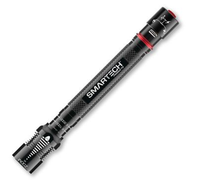 Smartech HSR 2,000 Lumen Rechargeable LED Flashlight with Built-In Power Bank, 5 Modes