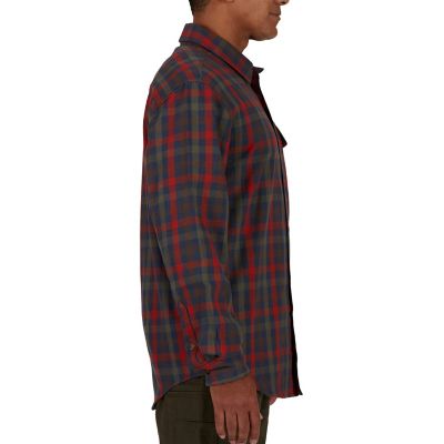 Image showing  Long-Sleeve Plaid 1-Pocket Flannel Button-Up Shirt