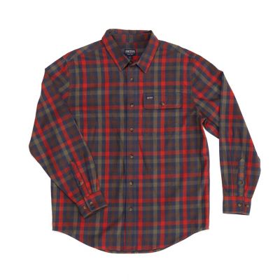 Image showing  Long-Sleeve Plaid 1-Pocket Flannel Button-Up Shirt