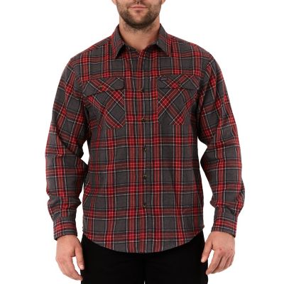 Smith's Workwear Men's Plaid 2-Pocket Flannel Work Shirt